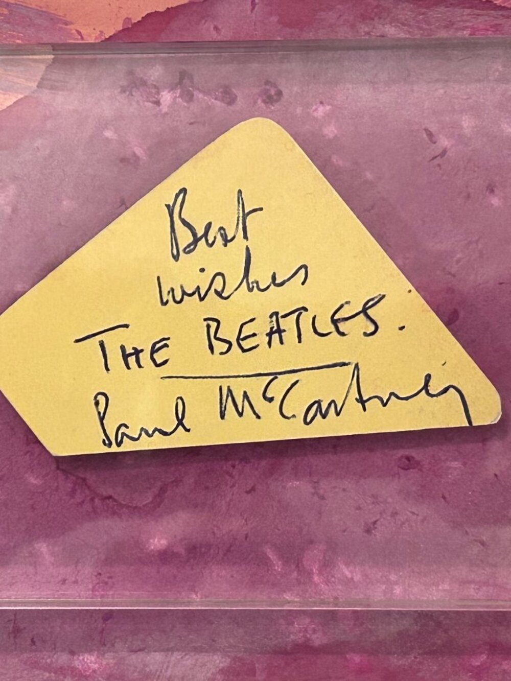 The Beatles - Paul McCartney Autograph and inscription